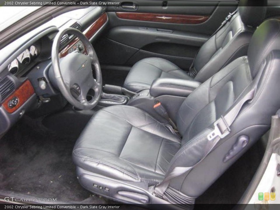 Dark Slate Gray Interior Photo for the 2002 Chrysler Sebring Limited Convertible #47198603