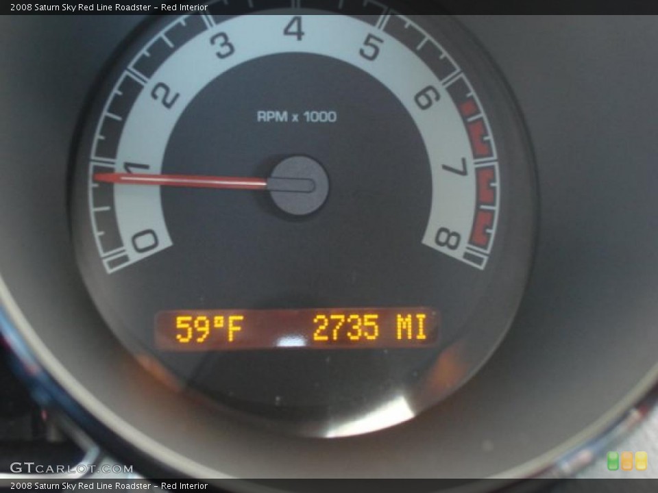 Red Interior Gauges for the 2008 Saturn Sky Red Line Roadster #47199497