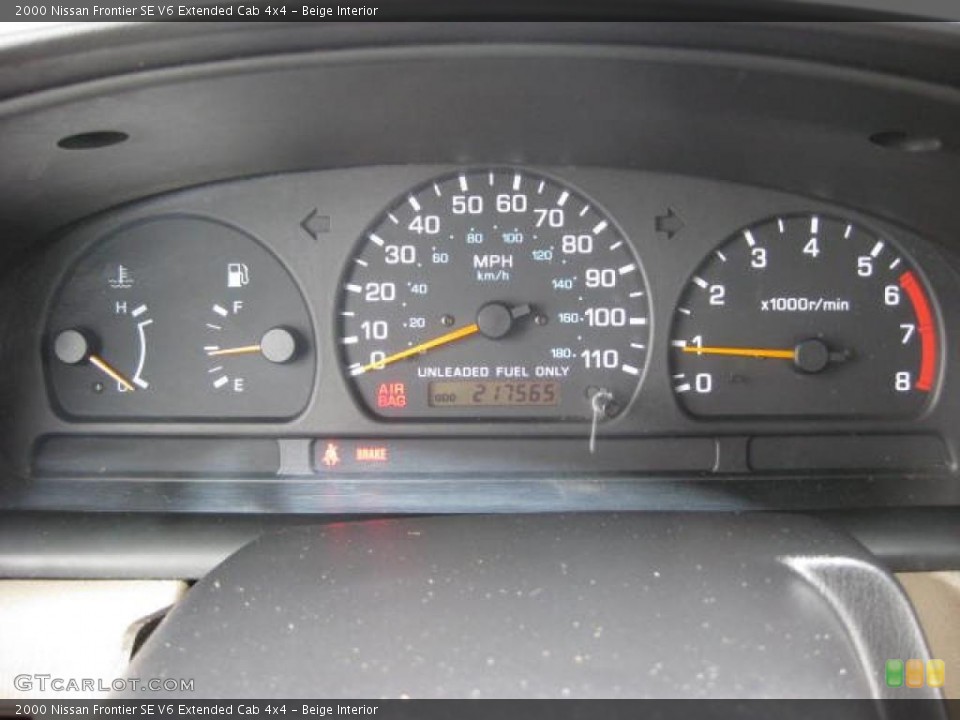 Beige Interior Gauges for the 2000 Nissan Frontier SE V6 Extended Cab 4x4 #47200211