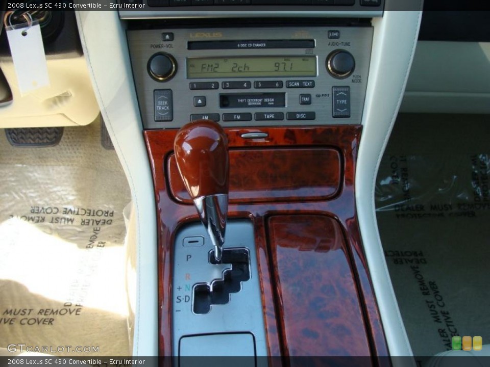 Ecru Interior Controls for the 2008 Lexus SC 430 Convertible #47202041