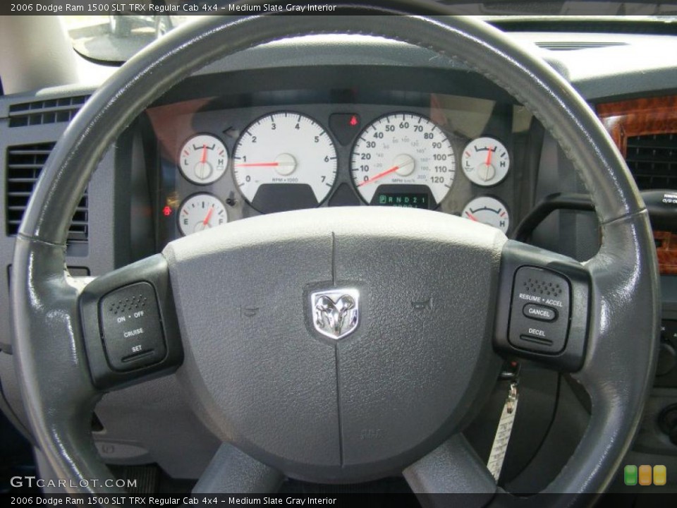 Medium Slate Gray Interior Steering Wheel for the 2006 Dodge Ram 1500 SLT TRX Regular Cab 4x4 #47202335
