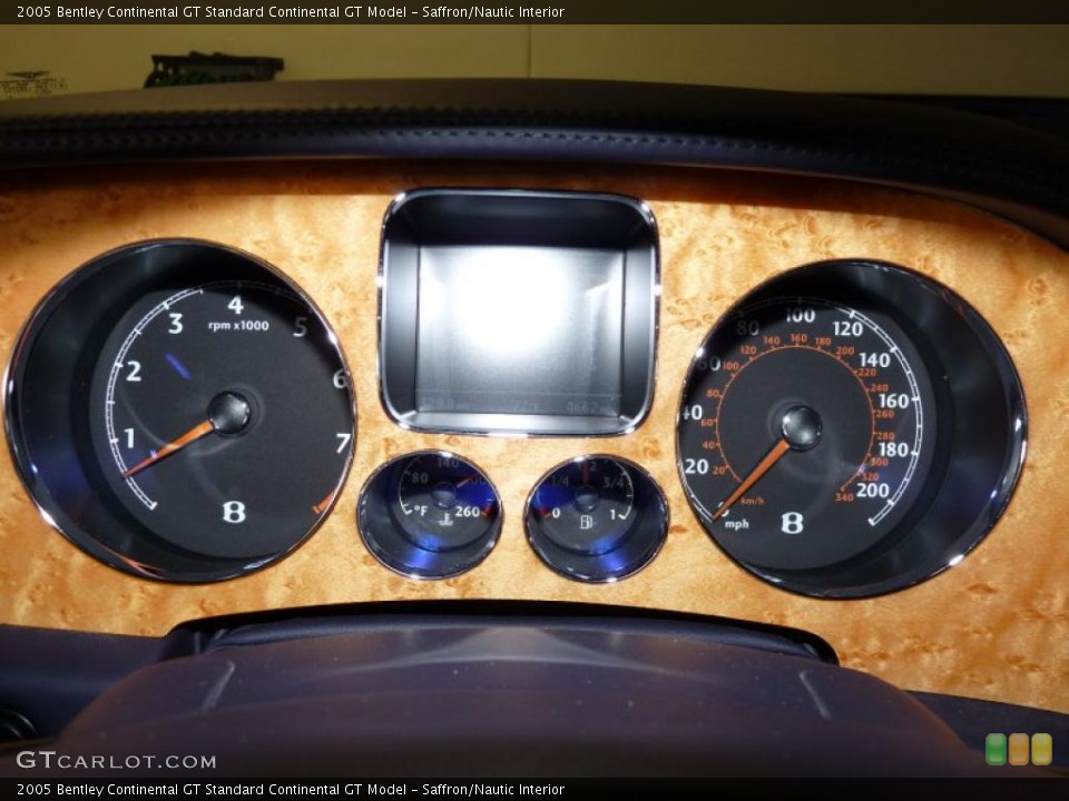 Saffron/Nautic Interior Gauges for the 2005 Bentley Continental GT  #47204255