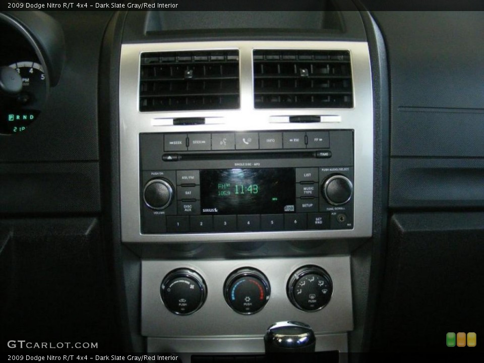 Dark Slate Gray/Red Interior Controls for the 2009 Dodge Nitro R/T 4x4 #47204375