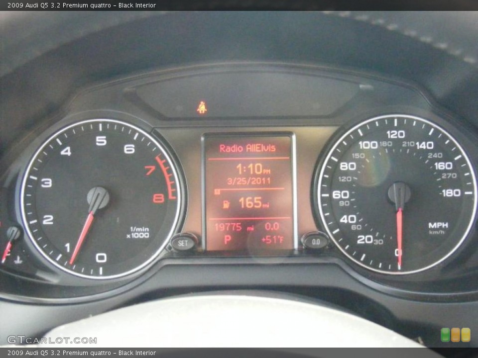 Black Interior Gauges for the 2009 Audi Q5 3.2 Premium quattro #47205287
