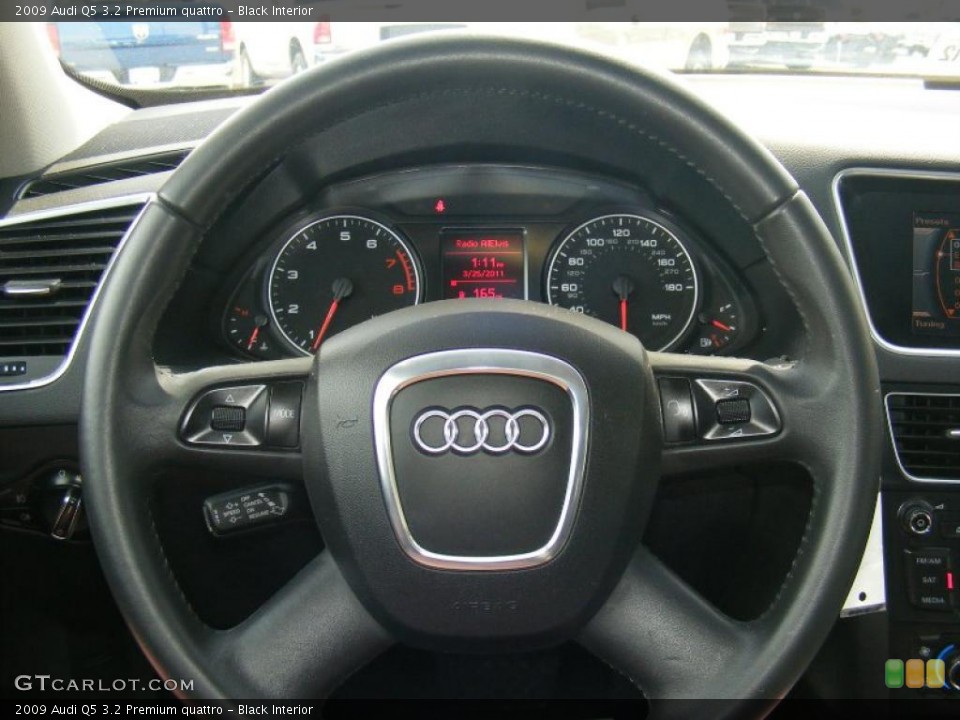 Black Interior Steering Wheel for the 2009 Audi Q5 3.2 Premium quattro #47205317