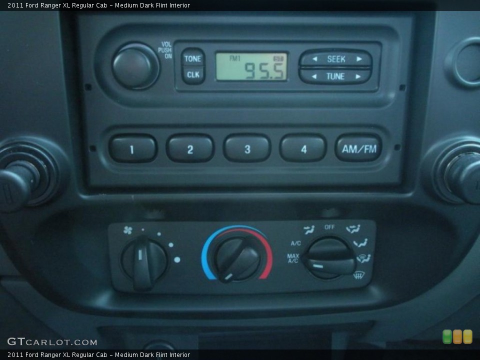 Medium Dark Flint Interior Controls for the 2011 Ford Ranger XL Regular Cab #47205623
