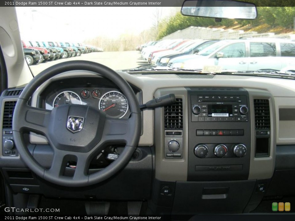 Dark Slate Gray/Medium Graystone Interior Dashboard for the 2011 Dodge Ram 1500 ST Crew Cab 4x4 #47206178