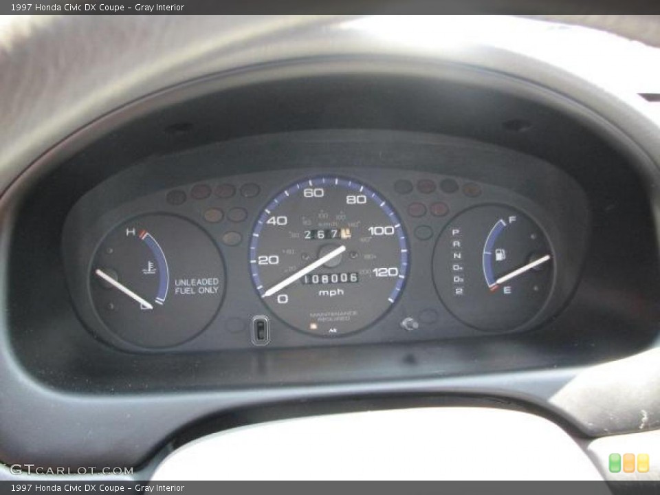 Gray Interior Gauges for the 1997 Honda Civic DX Coupe #47206184