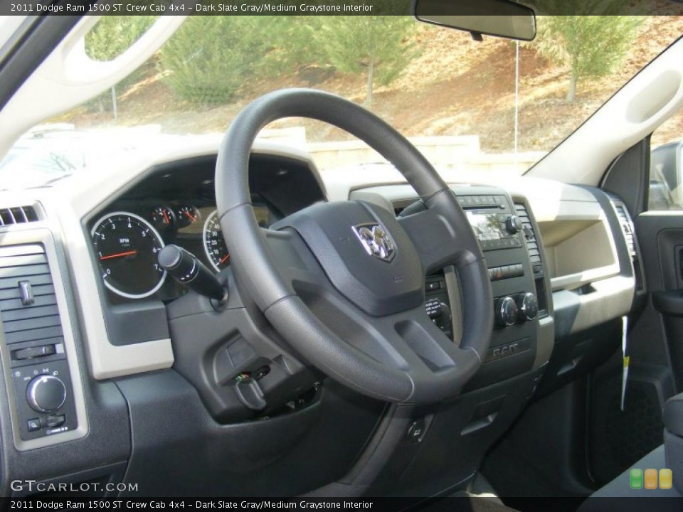 Dark Slate Gray/Medium Graystone Interior Steering Wheel for the 2011 Dodge Ram 1500 ST Crew Cab 4x4 #47206481