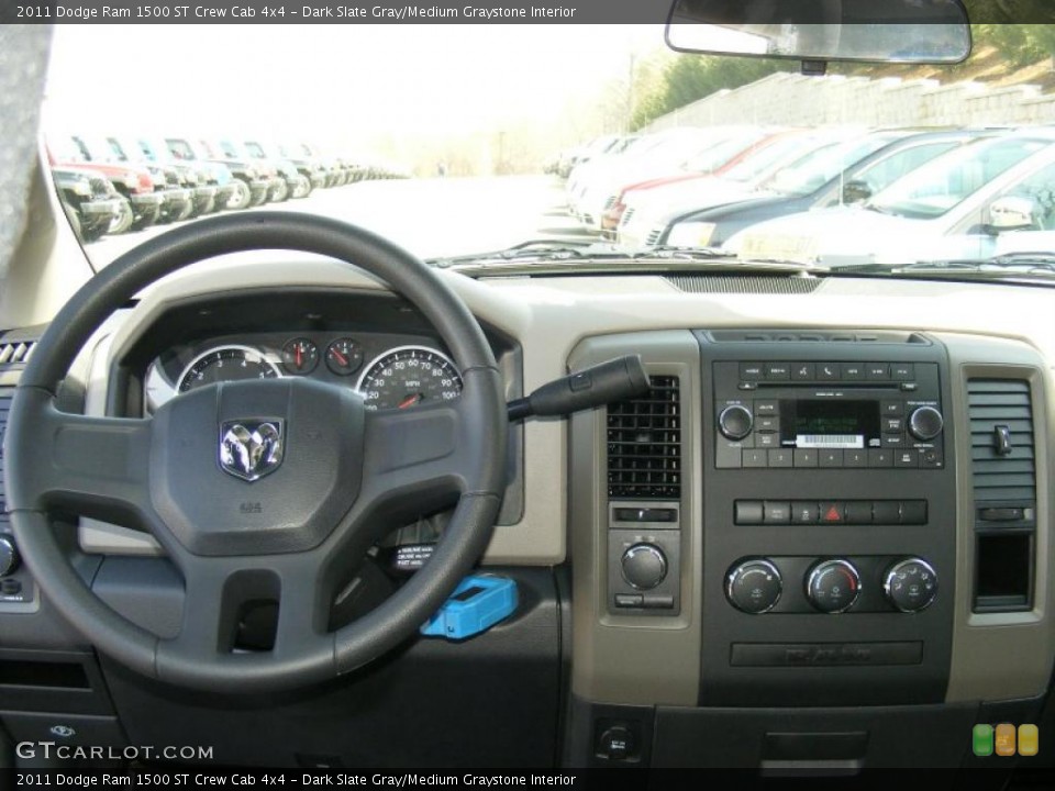 Dark Slate Gray/Medium Graystone Interior Dashboard for the 2011 Dodge Ram 1500 ST Crew Cab 4x4 #47206526