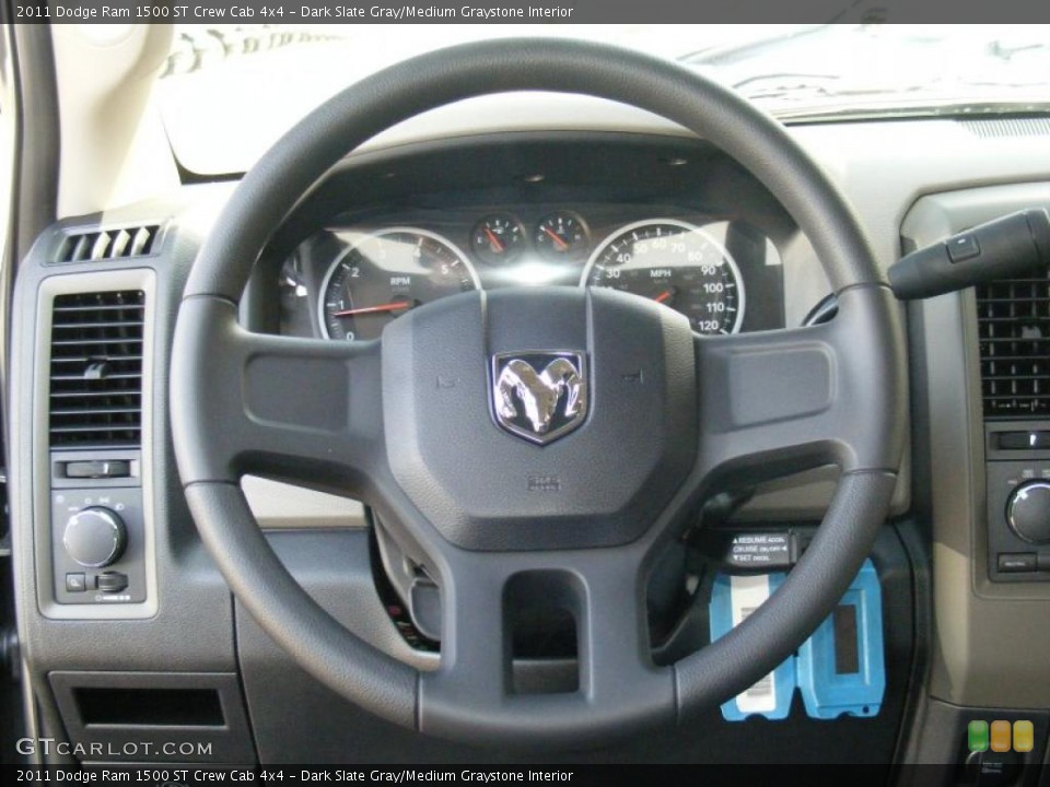 Dark Slate Gray/Medium Graystone Interior Steering Wheel for the 2011 Dodge Ram 1500 ST Crew Cab 4x4 #47206664