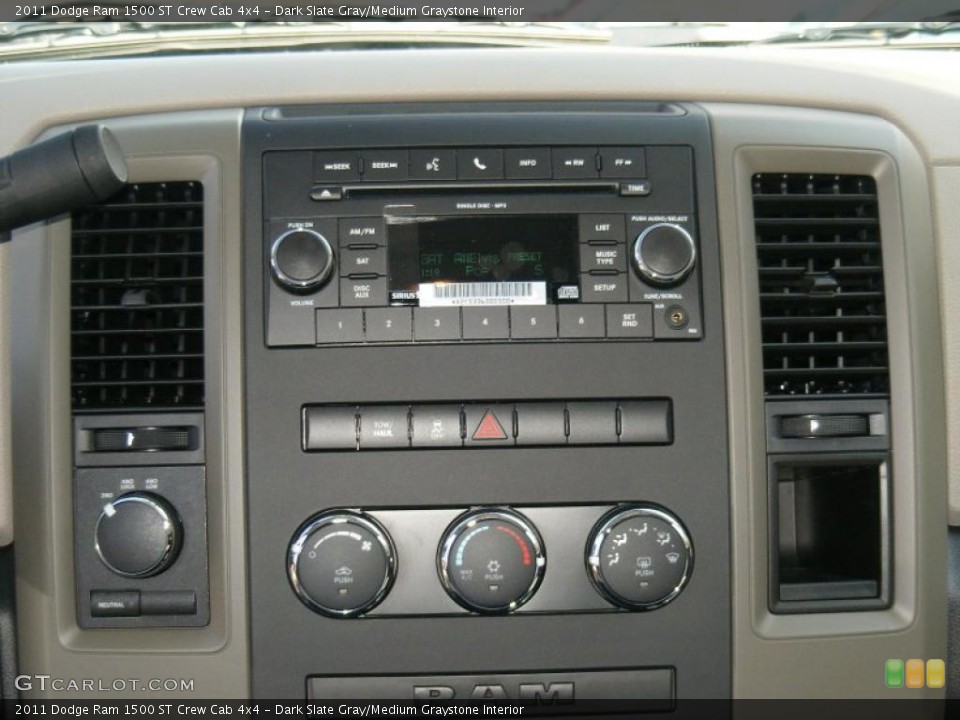 Dark Slate Gray/Medium Graystone Interior Controls for the 2011 Dodge Ram 1500 ST Crew Cab 4x4 #47206679