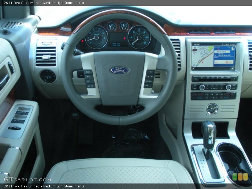 Medium Light Stone Interior Dashboard for the 2011 Ford Flex Limited #47207006