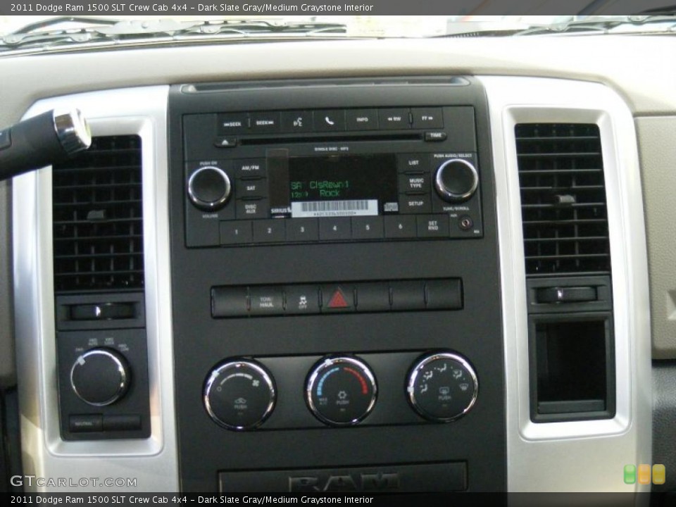 Dark Slate Gray/Medium Graystone Interior Controls for the 2011 Dodge Ram 1500 SLT Crew Cab 4x4 #47207153
