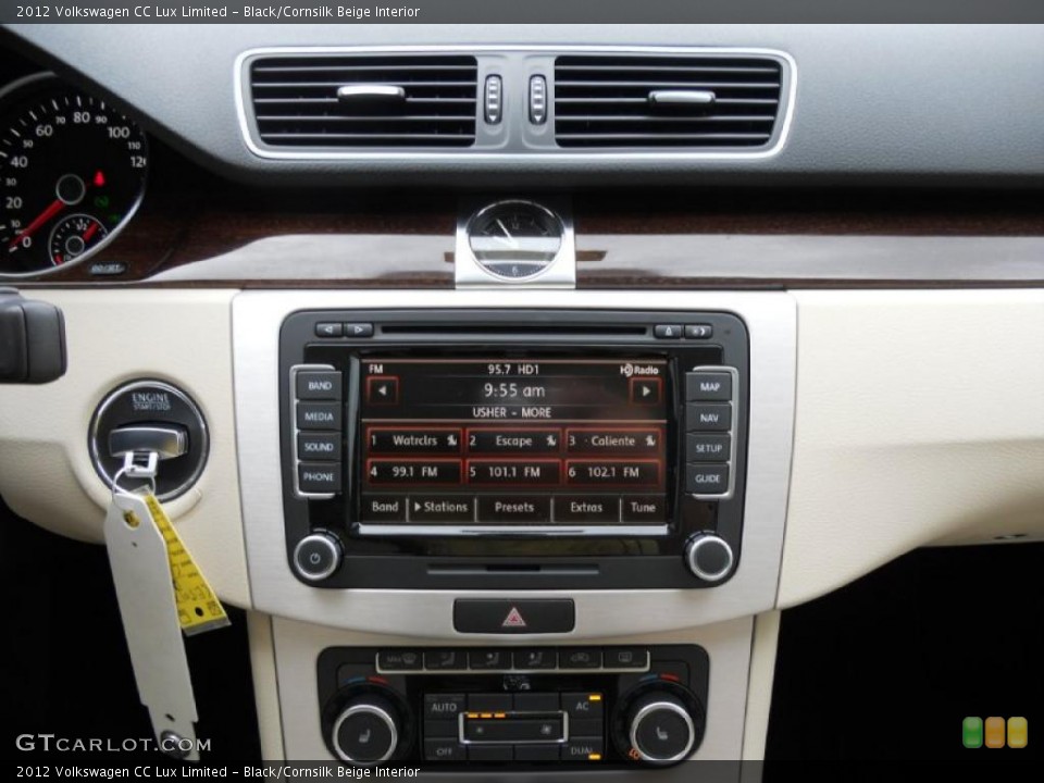 Black/Cornsilk Beige Interior Controls for the 2012 Volkswagen CC Lux Limited #47207192
