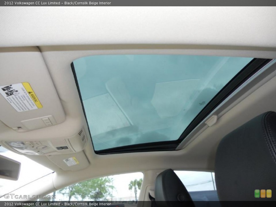 Black/Cornsilk Beige Interior Sunroof for the 2012 Volkswagen CC Lux Limited #47207279
