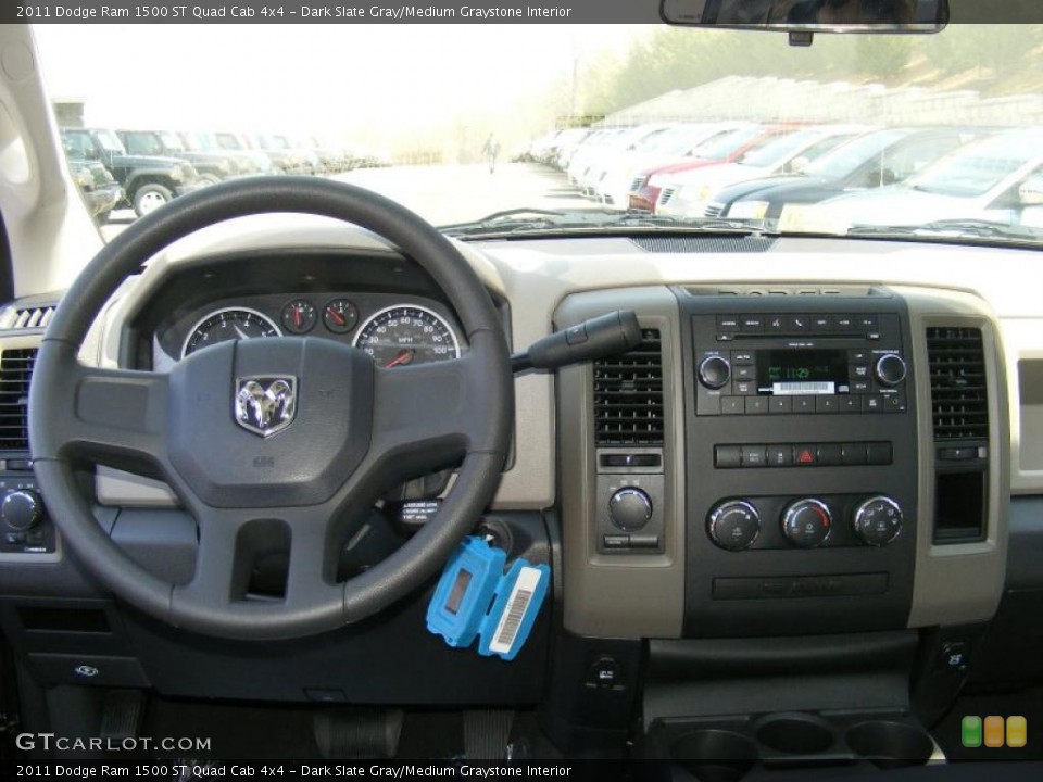 Dark Slate Gray/Medium Graystone Interior Dashboard for the 2011 Dodge Ram 1500 ST Quad Cab 4x4 #47207447