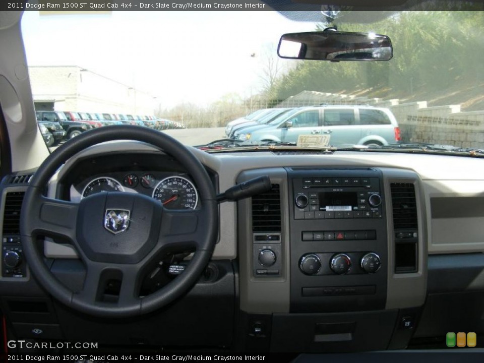 Dark Slate Gray/Medium Graystone Interior Dashboard for the 2011 Dodge Ram 1500 ST Quad Cab 4x4 #47207600