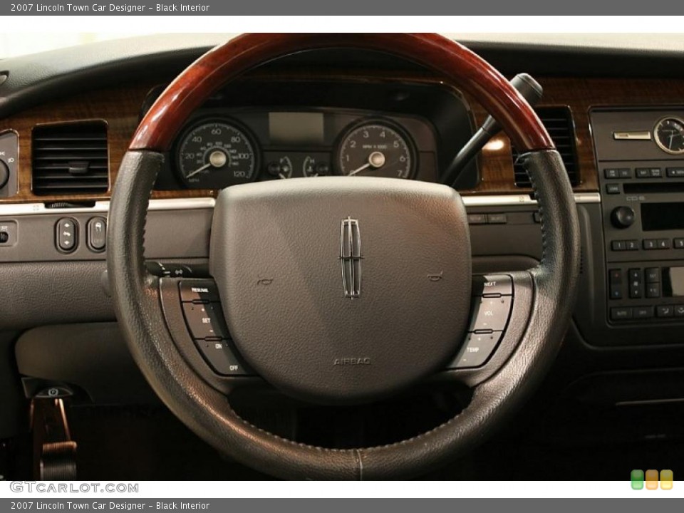 Black Interior Steering Wheel for the 2007 Lincoln Town Car Designer #47209460