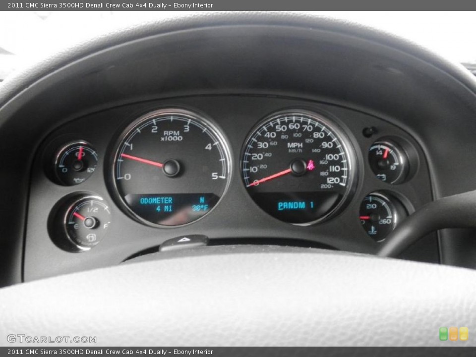 Ebony Interior Gauges for the 2011 GMC Sierra 3500HD Denali Crew Cab 4x4 Dually #47209508