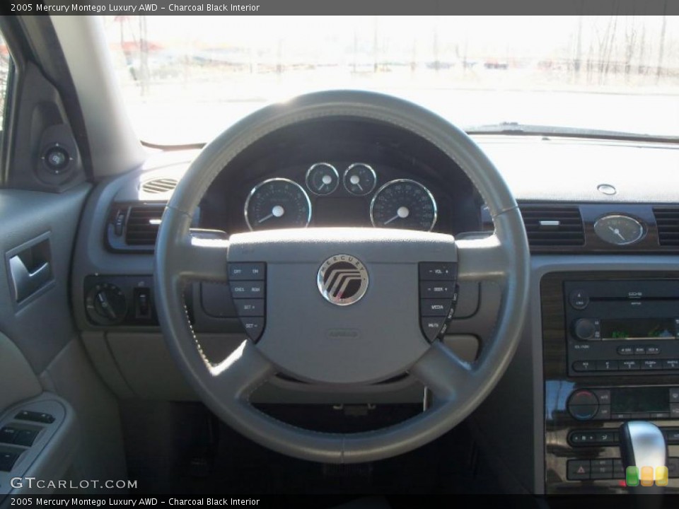 Charcoal Black Interior Steering Wheel for the 2005 Mercury Montego Luxury AWD #47209520