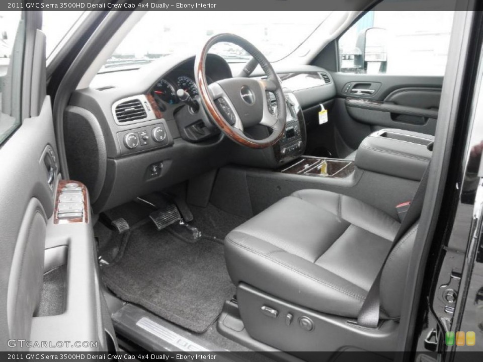 Ebony Interior Photo for the 2011 GMC Sierra 3500HD Denali Crew Cab 4x4 Dually #47209844
