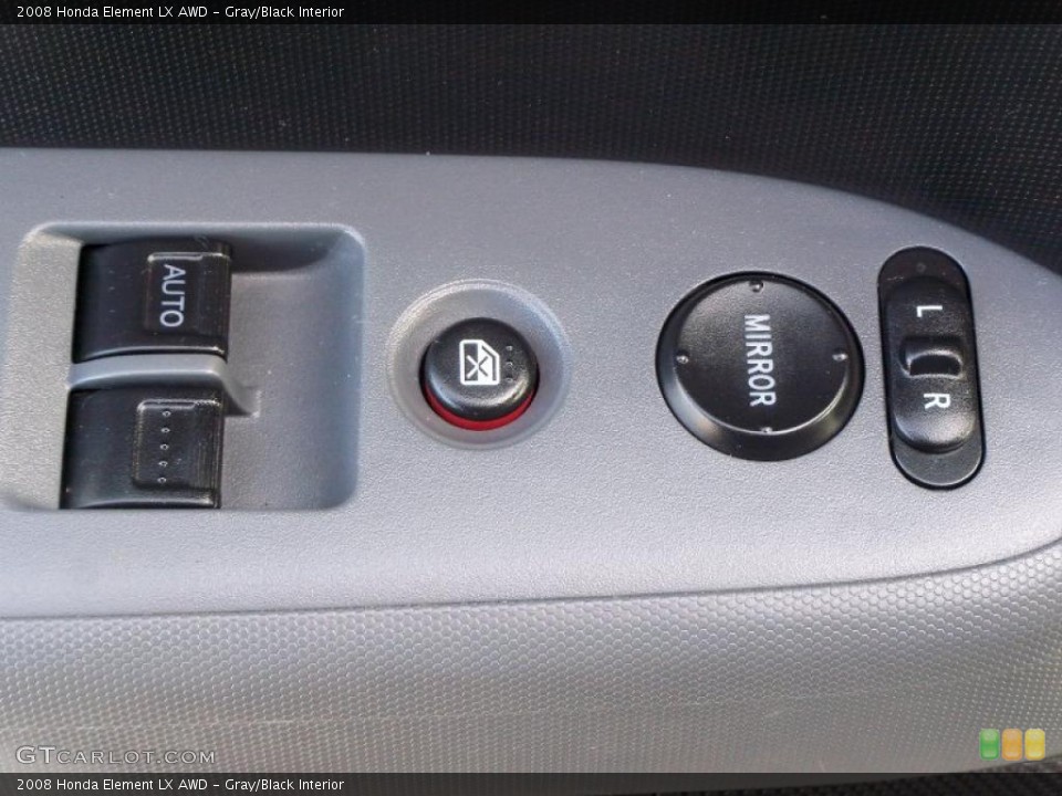 Gray/Black Interior Controls for the 2008 Honda Element LX AWD #47210225