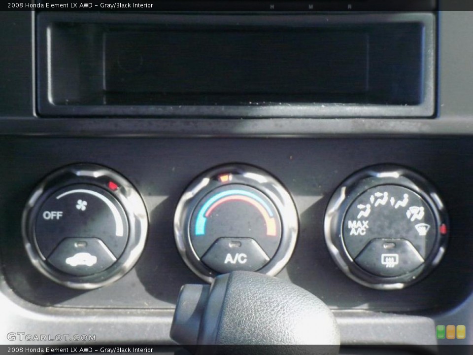 Gray/Black Interior Controls for the 2008 Honda Element LX AWD #47210414