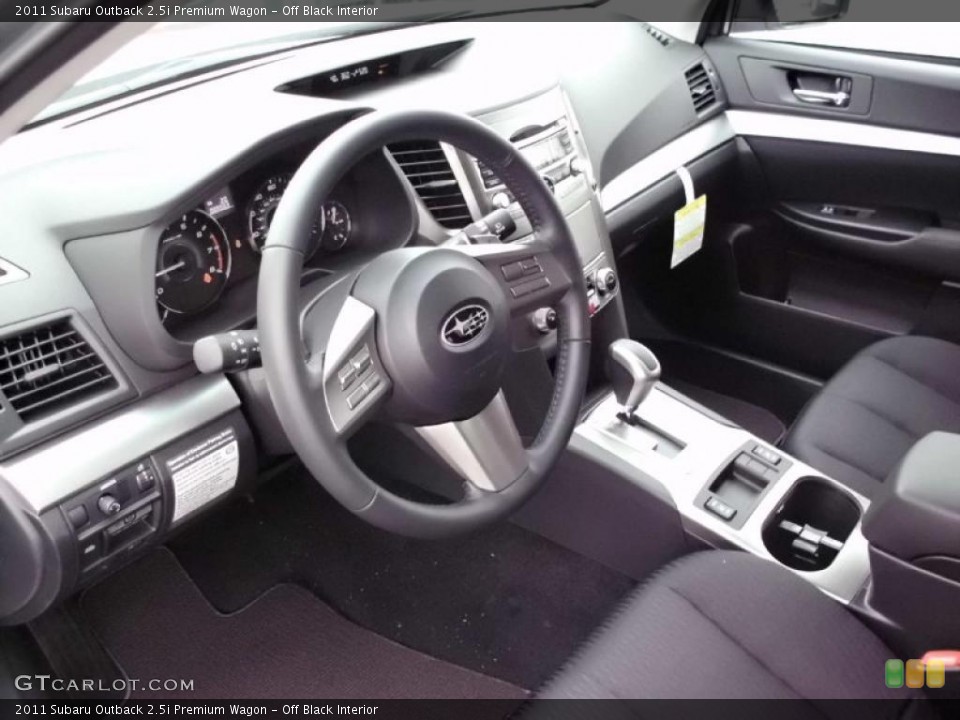 Off Black Interior Prime Interior for the 2011 Subaru Outback 2.5i Premium Wagon #47211248