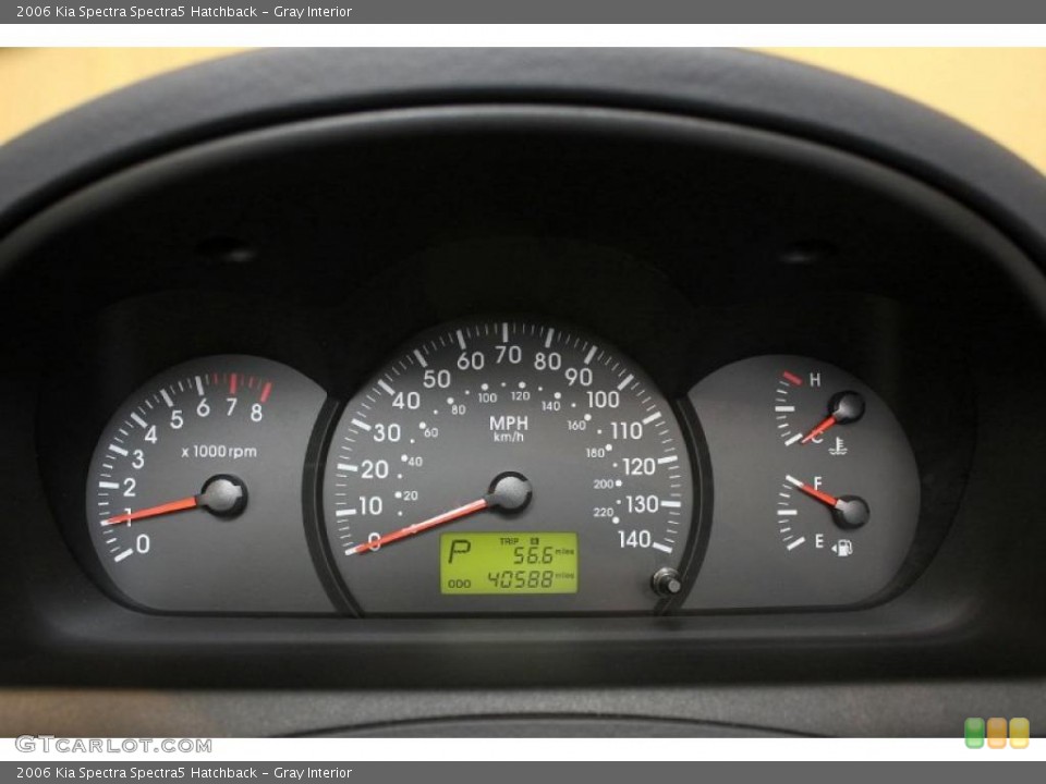 Gray Interior Gauges for the 2006 Kia Spectra Spectra5 Hatchback #47211266