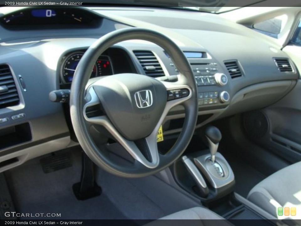 Gray Interior Dashboard for the 2009 Honda Civic LX Sedan #47212529