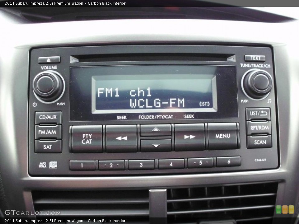 Carbon Black Interior Controls for the 2011 Subaru Impreza 2.5i Premium Wagon #47212547