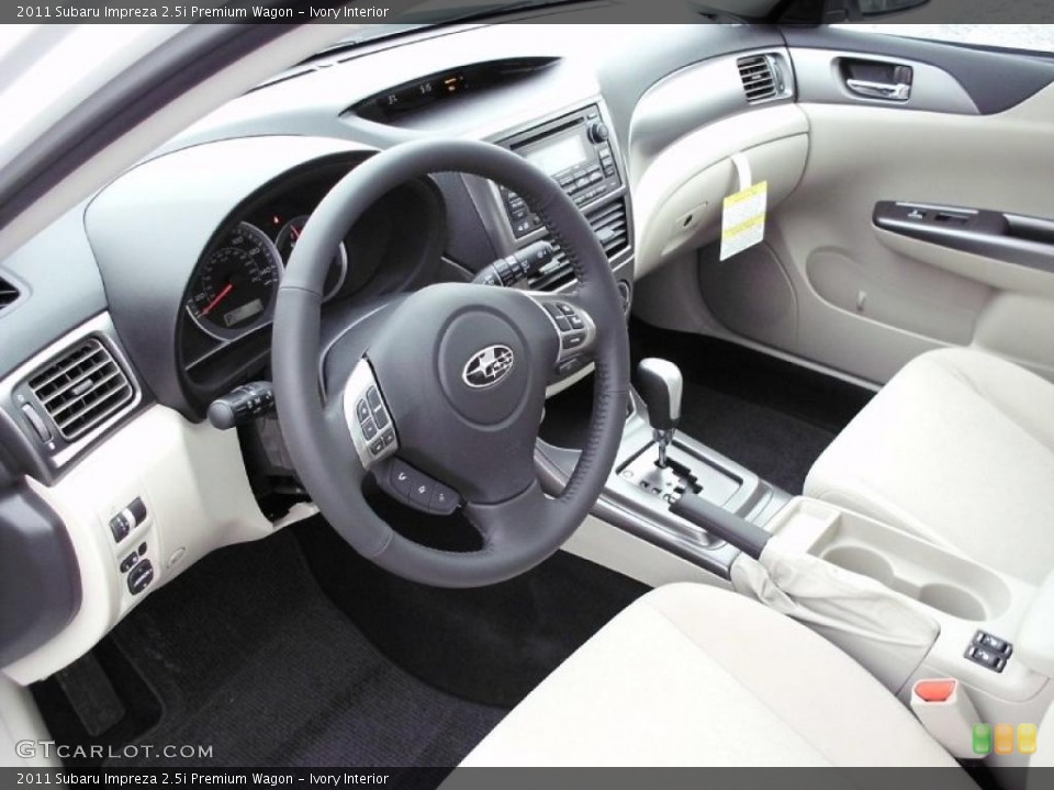 Ivory 2011 Subaru Impreza Interiors
