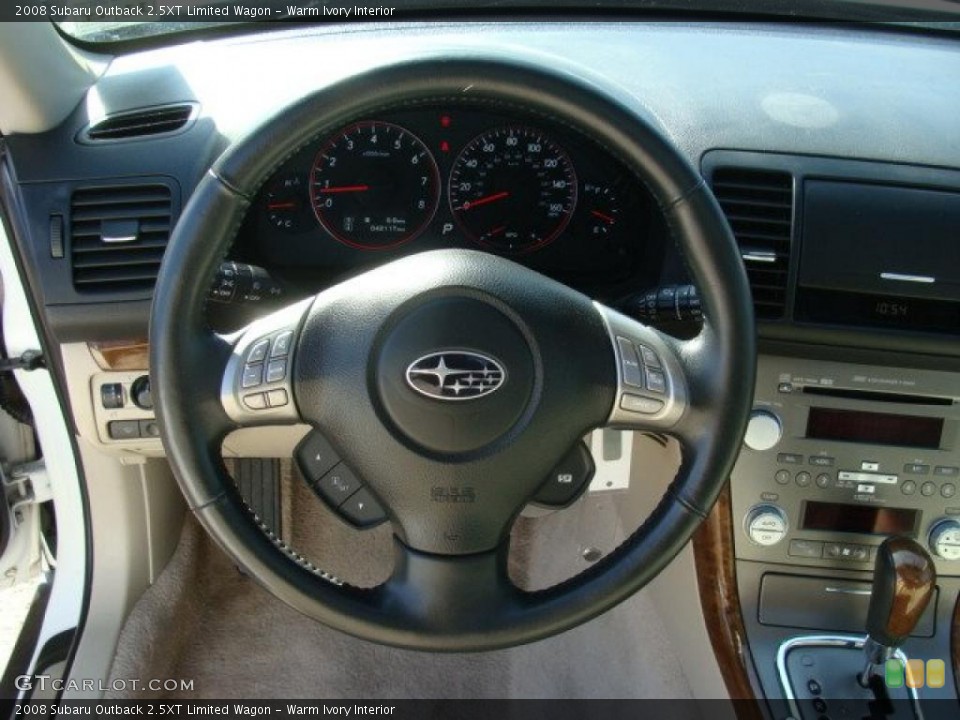 Warm Ivory Interior Steering Wheel for the 2008 Subaru Outback 2.5XT Limited Wagon #47213384