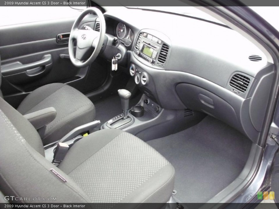Black Interior Dashboard for the 2009 Hyundai Accent GS 3 Door #47214206