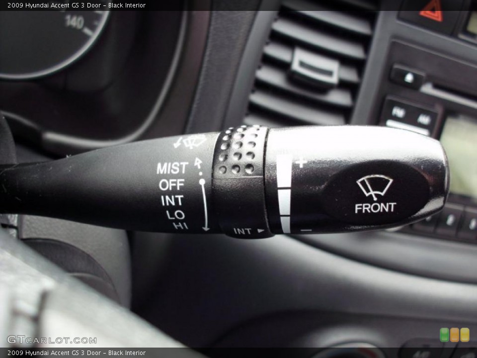 Black Interior Controls for the 2009 Hyundai Accent GS 3 Door #47214389