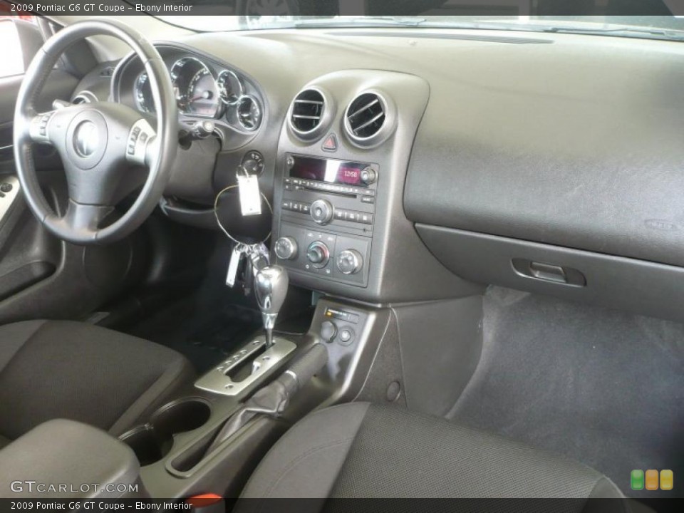 Ebony Interior Dashboard for the 2009 Pontiac G6 GT Coupe #47215289