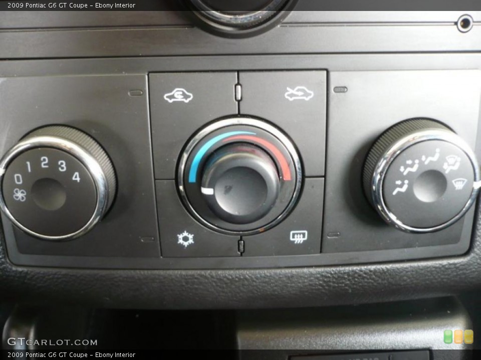 Ebony Interior Controls for the 2009 Pontiac G6 GT Coupe #47215397