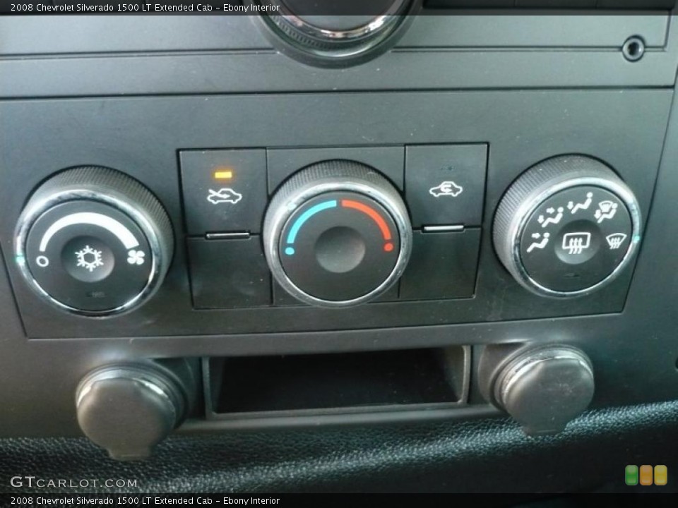 Ebony Interior Controls for the 2008 Chevrolet Silverado 1500 LT Extended Cab #47216795
