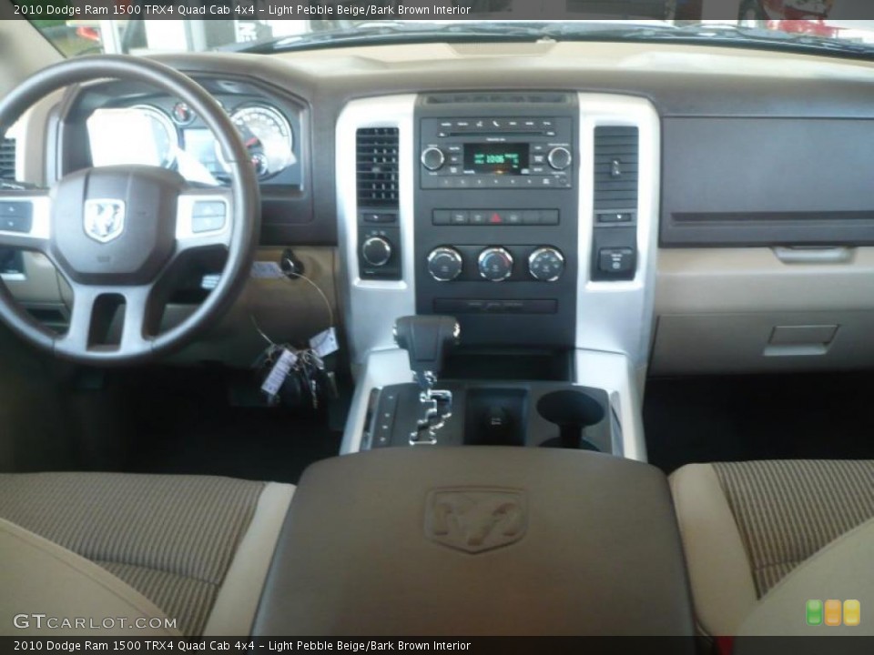 Light Pebble Beige/Bark Brown Interior Dashboard for the 2010 Dodge Ram 1500 TRX4 Quad Cab 4x4 #47218145