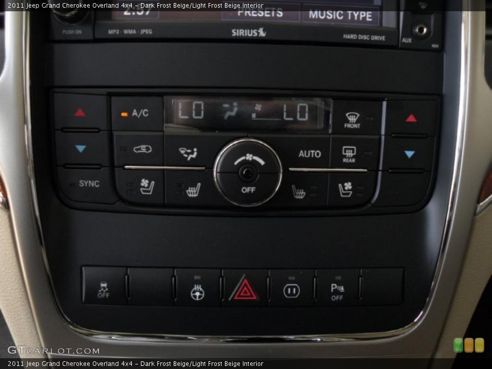 Dark Frost Beige/Light Frost Beige Interior Controls for the 2011 Jeep Grand Cherokee Overland 4x4 #47218157