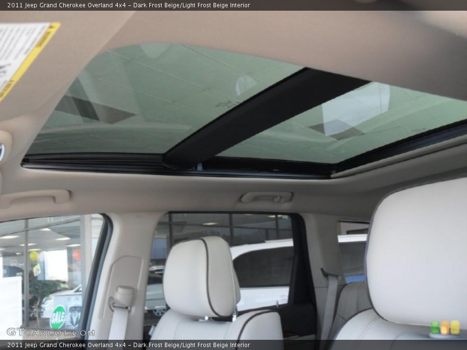 Dark Frost Beige/Light Frost Beige Interior Sunroof for the 2011 Jeep Grand Cherokee Overland 4x4 #47218207