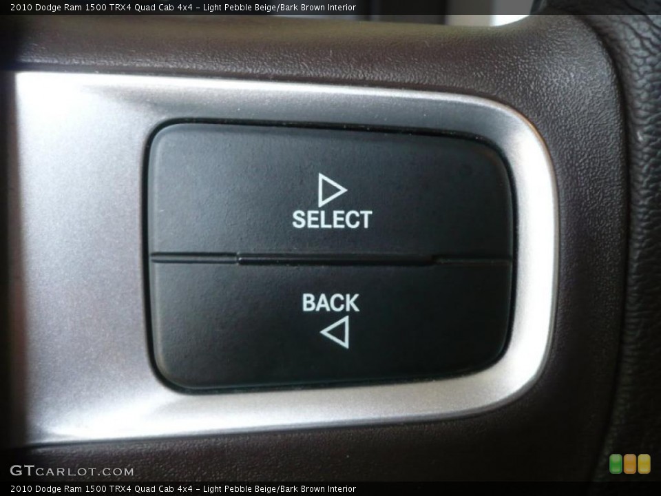 Light Pebble Beige/Bark Brown Interior Controls for the 2010 Dodge Ram 1500 TRX4 Quad Cab 4x4 #47218304