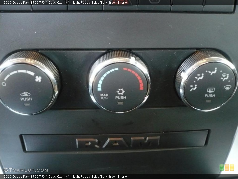 Light Pebble Beige/Bark Brown Interior Controls for the 2010 Dodge Ram 1500 TRX4 Quad Cab 4x4 #47218349