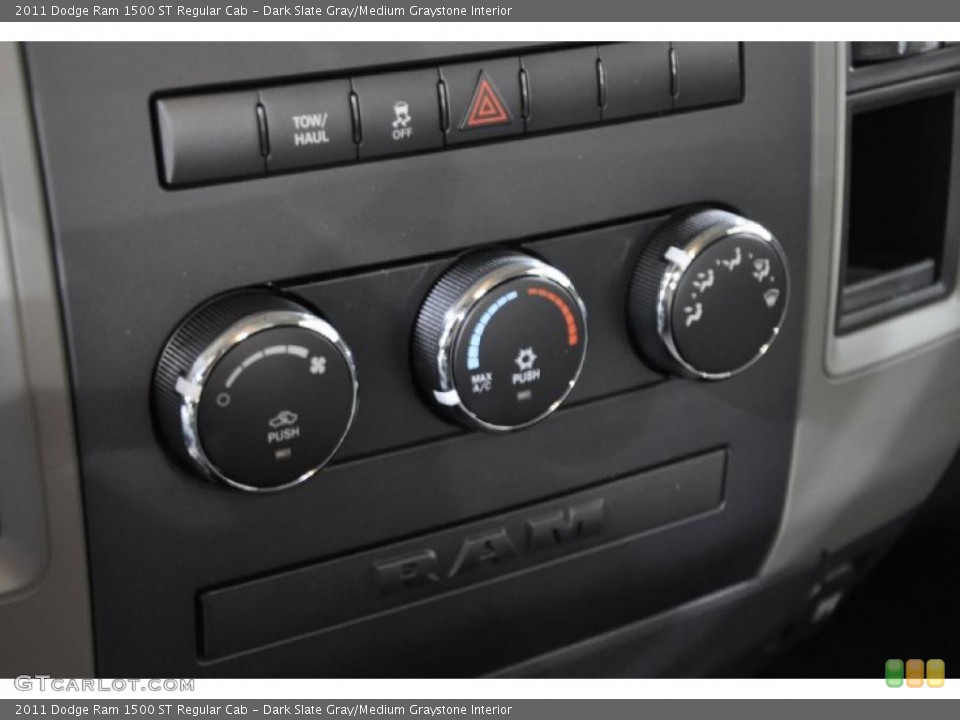 Dark Slate Gray/Medium Graystone Interior Controls for the 2011 Dodge Ram 1500 ST Regular Cab #47218622