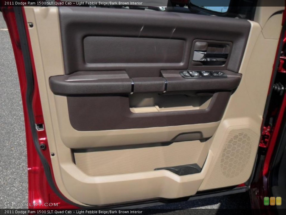 Light Pebble Beige/Bark Brown Interior Door Panel for the 2011 Dodge Ram 1500 SLT Quad Cab #47219342