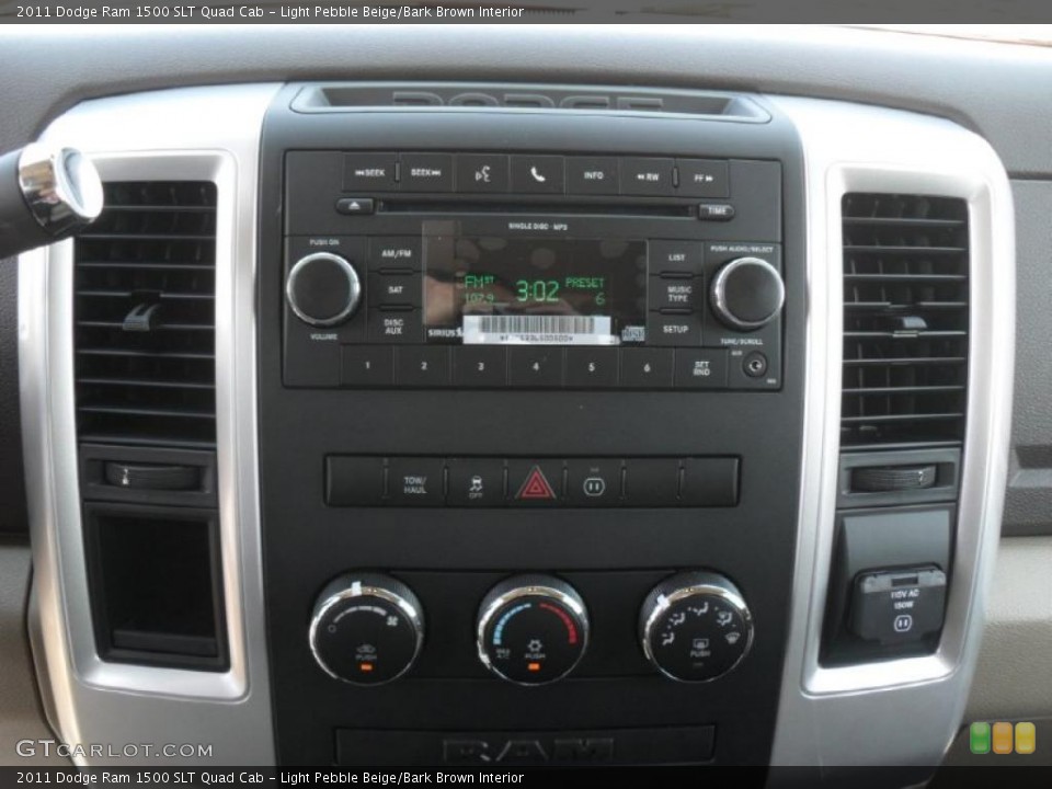 Light Pebble Beige/Bark Brown Interior Controls for the 2011 Dodge Ram 1500 SLT Quad Cab #47219369