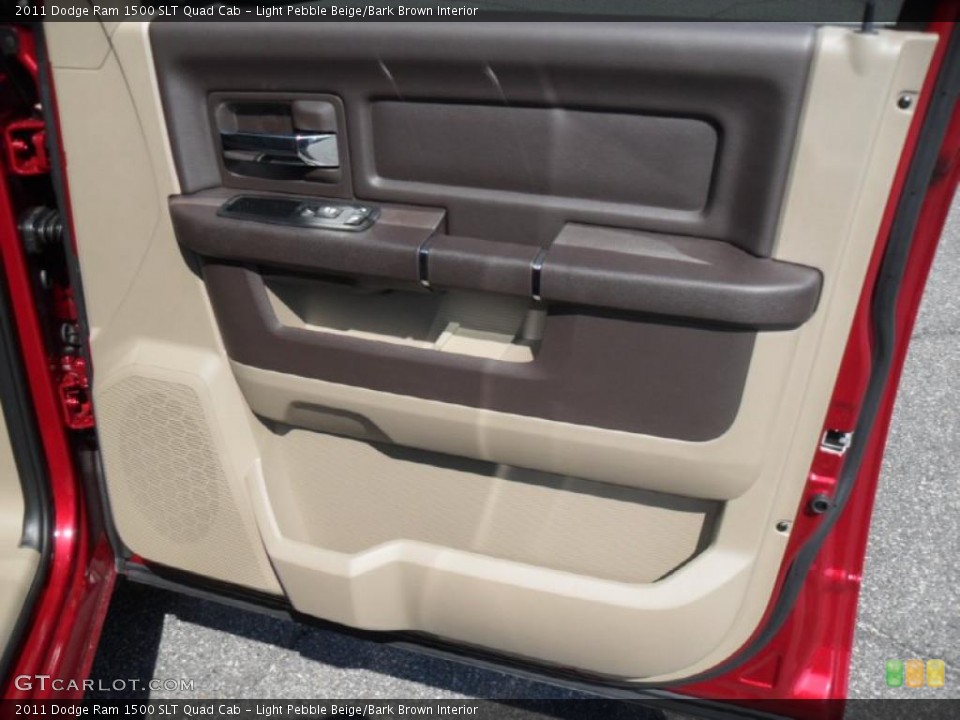 Light Pebble Beige/Bark Brown Interior Door Panel for the 2011 Dodge Ram 1500 SLT Quad Cab #47219519