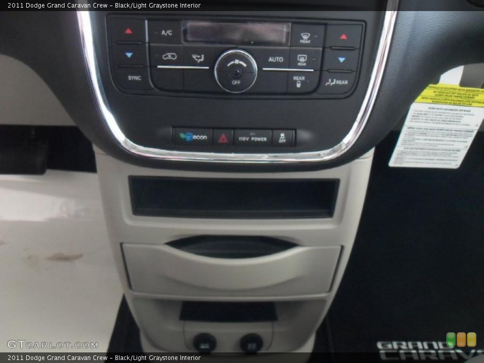Black/Light Graystone Interior Controls for the 2011 Dodge Grand Caravan Crew #47219747
