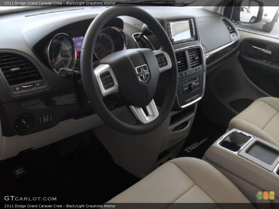 Black/Light Graystone 2011 Dodge Grand Caravan Interiors